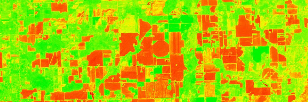 نمونه پردازش شده از تصاویر اپتیک ماهواره سنتینل- 2 در یک منطقه کشاورزی جهت پایش اراضی کشاورزی